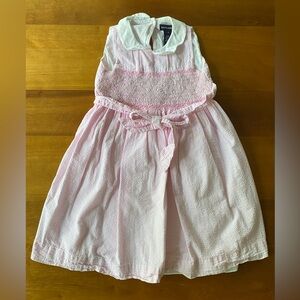 Ralph Lauren girl’s 6 y.o. pink smocked seersucker dress